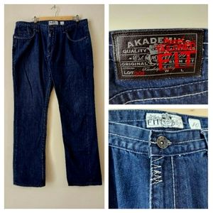 Tailored Fit Akademiks dark wash mens 40 x 35 jean
